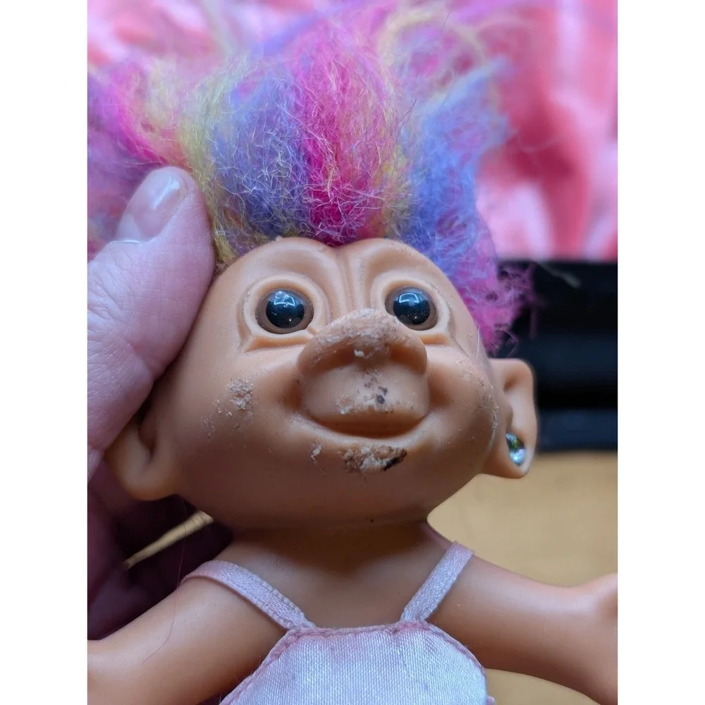 Troll Doll Pink Tutu Gem Earring 5